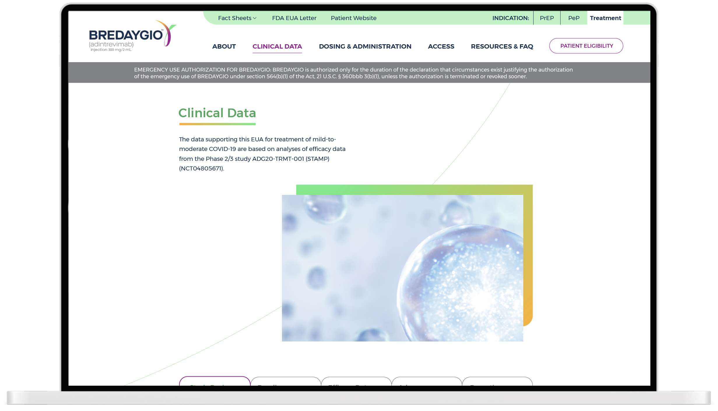 A computer screen with the words clinical data on it.