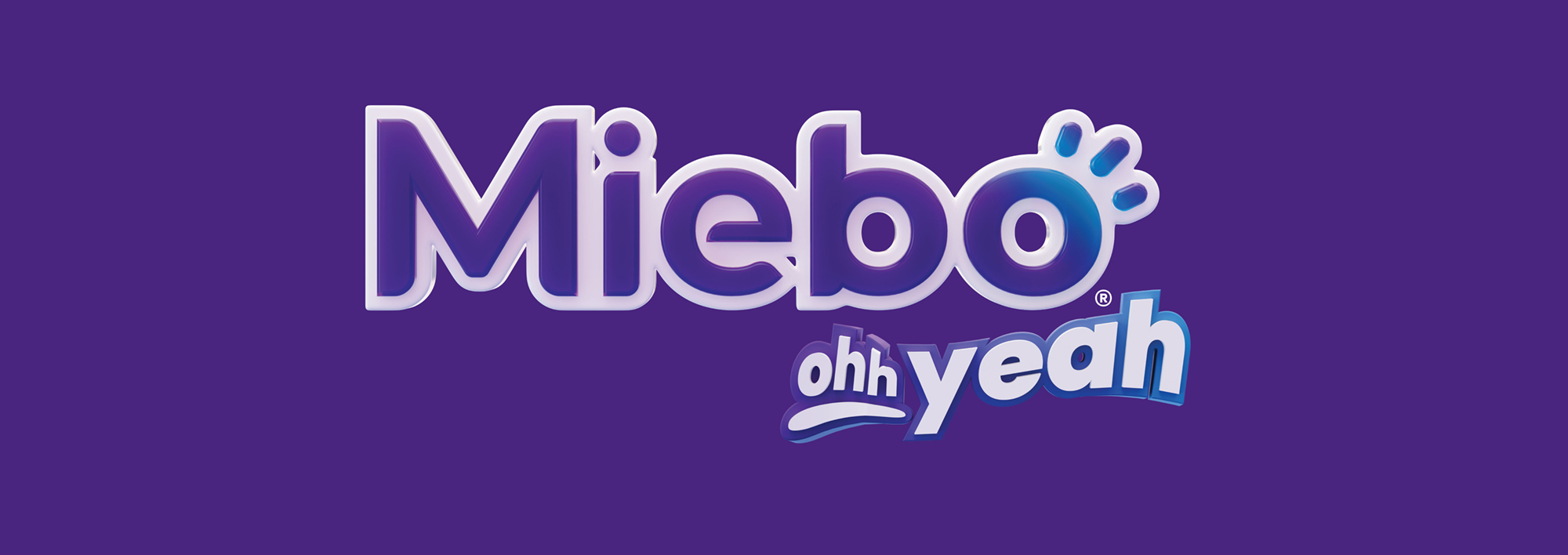A purple background with the word 